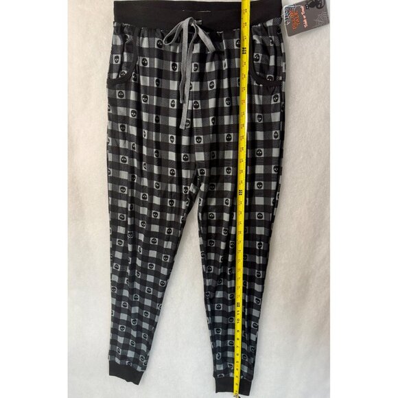 Halloween Skull Print Pajama Pants W/Drawstring & Pockets M Soft Cozy Spooky Fun - Picture 6 of 8